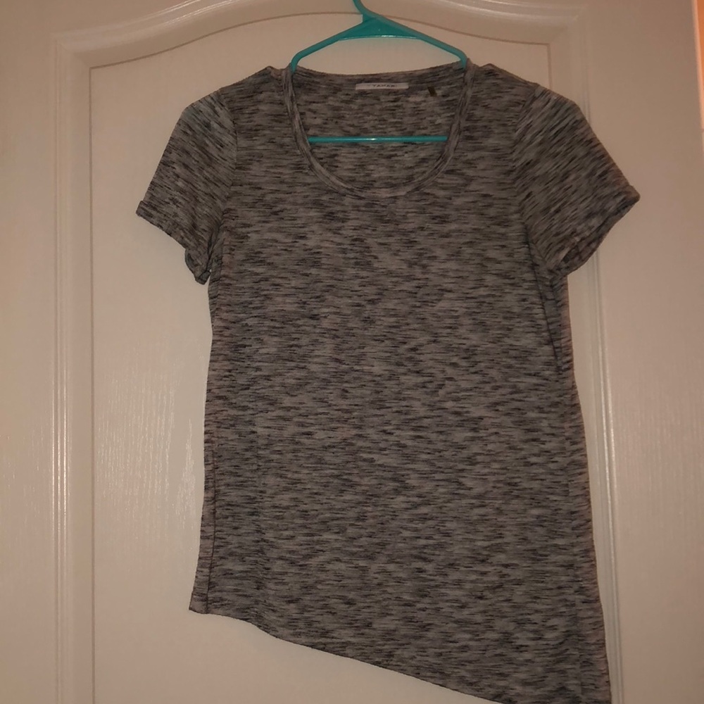 gray slanted Elie Tahari shirt